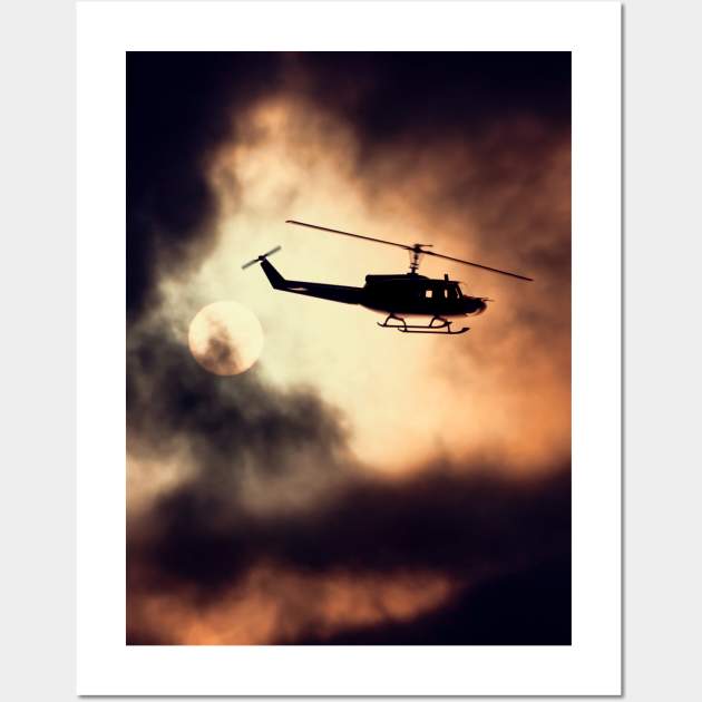 Bell UH-1 Huey in flight Wall Art by Pitmatic